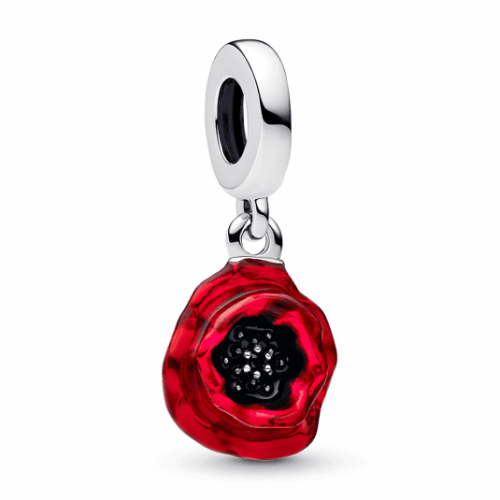 PANDORA Piros Virág charm