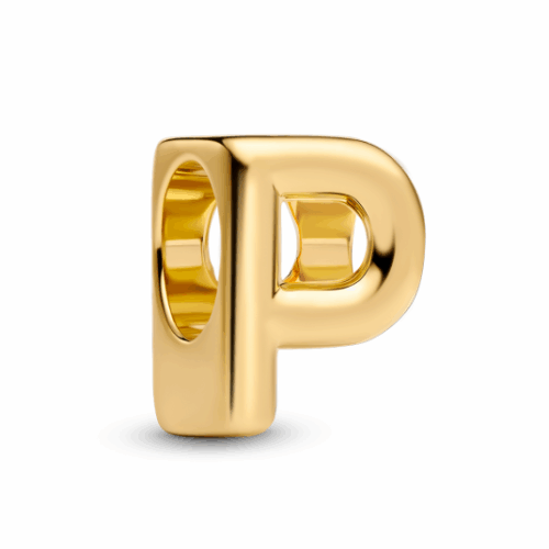 PANDORA aranyozott P betű charm