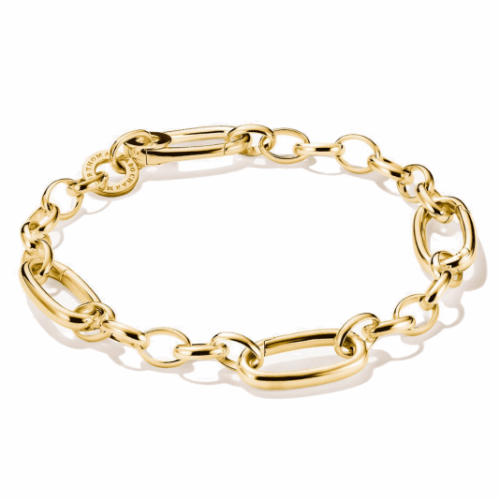 THOMAS SABO CONNECT karkötő Három összekötő láncszem aranyozott karkötő C1203-413-39