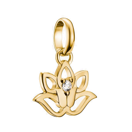 THOMAS SABO CONNECT medál medál lótuszvirág aranyozott medál CC1204-414-14