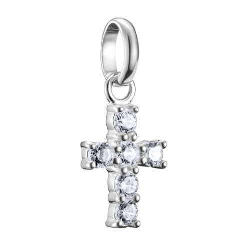THOMAS SABO CONNECT medál medál fehér kövekkel és kereszttel medál CC1206-051-14