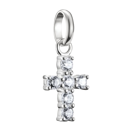 THOMAS SABO CONNECT medál medál fehér kövekkel és kereszttel medál CC1206-051-14