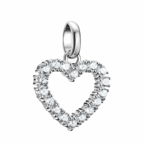 THOMAS SABO CONNECT charm medál Szív fehér színben medál CC1237-051-14
