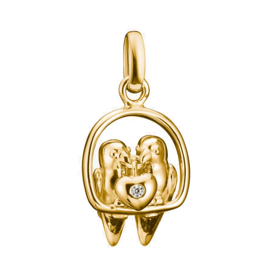 THOMAS SABO CONNECT charm medál Szerelmesmadarak aranyozott medál CC1240-414-14