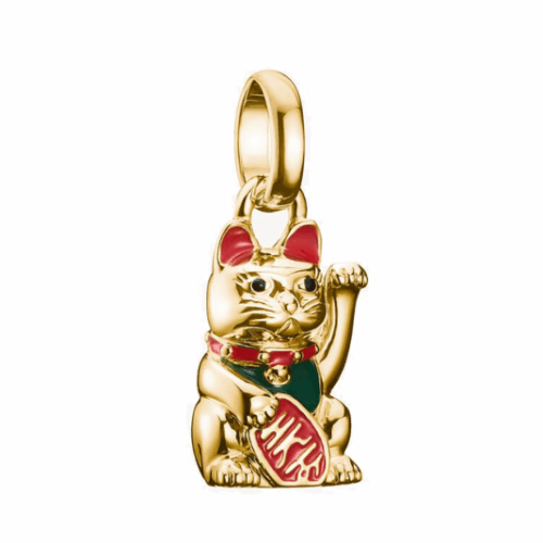 THOMAS SABO CONNECT medál medál Integető macska aranyozott medál CC1260-427-7