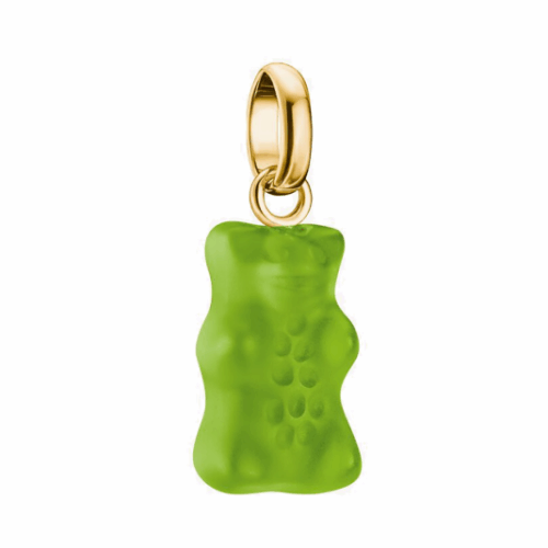 THOMAS SABO CONNECT charm medál Aranymackó zöld aranyozással medál CC1275-413-6