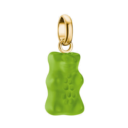 THOMAS SABO CONNECT charm medál Aranymackó zöld aranyozással medál CC1275-413-6