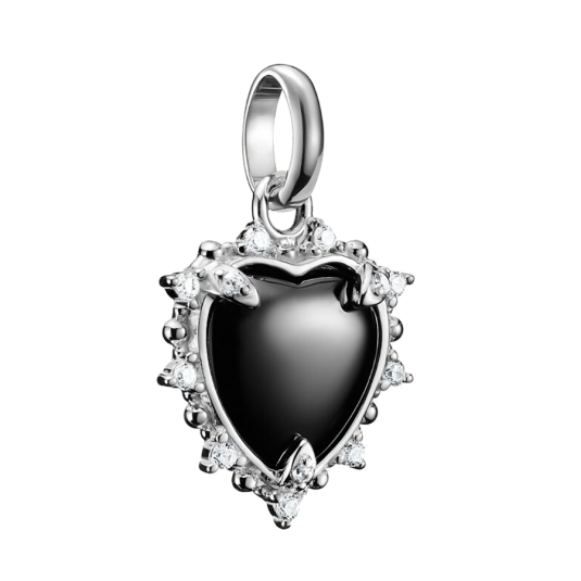 THOMAS SABO CONNECT medál báj fekete vintage szív ezüst medál CC1286-643-11