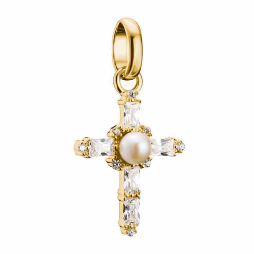 THOMAS SABO CONNECT medál medál Vintage kereszt aranyozott medál CC1287-445-14