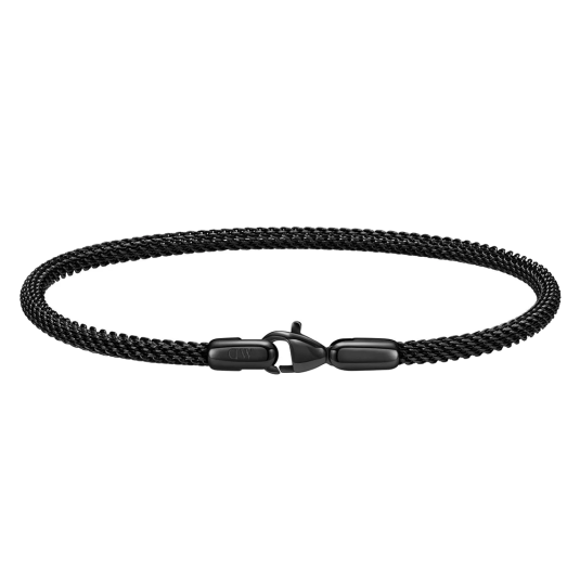 DANIEL WELLINGTON acél karkötő Mesh fekete karkötő DW004006XX-7