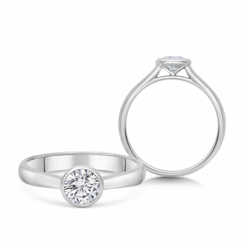 SOFIA DIAMONDS arany eljegyzési gyűrű laboratóriumi csiszolású gyémánttal 0