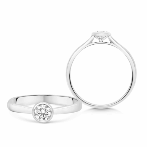 SOFIA DIAMONDS arany eljegyzési gyűrű laboratóriumban növesztett gyémánttal 0