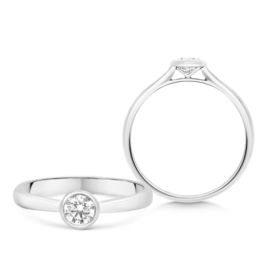 SOFIA DIAMONDS arany eljegyzési gyűrű laboratóriumban növesztett gyémánttal 0