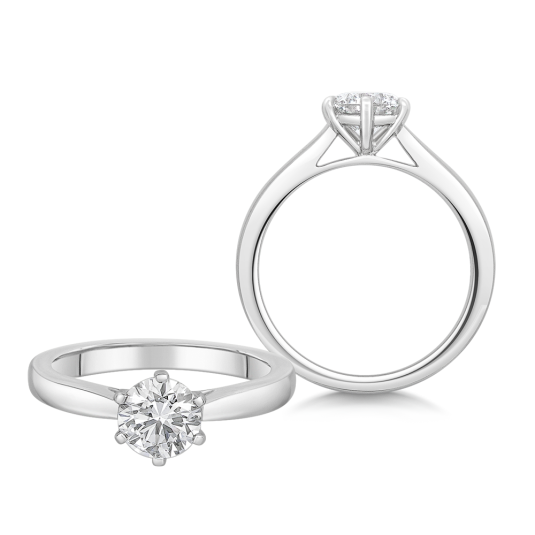 SOFIA DIAMONDS arany eljegyzési gyűrű laboratóriumban növesztett gyémánttal 1.00 karátos DE/VS+ gyűrű LABGRG109405WG