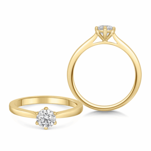 SOFIA DIAMONDS arany eljegyzési gyűrű laboratóriumban növesztett gyémánttal 0