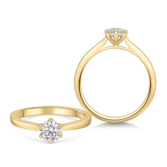 SOFIA DIAMONDS arany eljegyzési gyűrű laboratóriumban növesztett gyémánttal 0