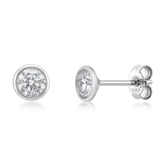 SOFIA DIAMONDS arany fülbevaló laboratóriumban növesztett gyémántokkal 0