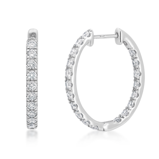 SOFIA DIAMONDS arany fülbevaló laboratóriumban növesztett gyémántokkal 2.048 ct DE/VS+ fülbevaló LABGER26837WG